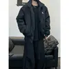Jaqueta Bombeiro Curta Cleanfit Preta Jaqueta de Algodão Masculina de Inverno Americana Três-Resistente Gola Grossa Jaqueta de Algodão
