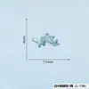 Accesorios para Uñas con Zirconia Incrustada de Cobre, Decoraciones para Uñas con Borla de Lazo Plateada, Decoraciones de Uñas Portátiles de Mariposa, Pedrería para Uñas