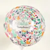 Suministro transfronterizo globos bobo impresos en español de 20 pulgadas para decoración de bodas, arreglos de cumpleaños, globos bobo transparentes