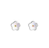 Brincos Mini Florais Simples Estilo Coreano para Mulheres, Brincos Pequenos de Cores Contrastantes, Joias de Orelha Modernas e Doces, Não é Necessário Tirar para Dormir