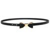 Cinturón Fino de Lazo Color Caramelo para Mujer, Simple, de Moda, Combinable con Todo, Decorativo para Vestido de Mujer, Cinturón Coreano