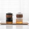 Juego de Té de Viaje Portátil con Una Tetera y Cuatro Tazas, Tazas de Té Rápidas, Hojas de Té, Caja de Regalo para Hacer Té Kung Fu al Aire Libre