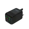 Cargador de Teléfono Móvil de Carga Rápida Multi-Puerto 4 USB + 2 PD, Cabezal de Carga de 150W, Nuevo Producto Transfronterizo, 5V2.4A, Regulaciones Europeas, Americanas y Británicas
