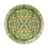 Bp007 Plato de Papel Desechable Decorado con Enredaderas Patrón Retro Platos de 7 Pulgadas Vajilla para Fiesta Navideña para 8 Personas