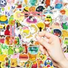 100 Pegatinas Creativas Antropomórficas de Animales Pequeños para Graffiti de 4 cm, Gato Valla Creativo, Pegatinas Impermeables