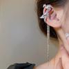 Pendientes de plata con forma de mariposa y flor de perla retro francesa, pequeños y exquisitos, de alta gama, con diseño de hada súper dulce para mujer.