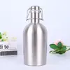 Garrafa de cerveja de aço inoxidável 304 barril de cerveja de 64oz garrafa de vinho branco pote de cerveja de tampa basculante de comércio exterior pote de vinho de dupla camada a vácuo