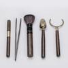 Accesorios para Juego de Té Kung Fu Madera Maciza de Ébano Juego de Seis Caballeros para Ceremonia del Té Juego de Seis Piezas Herramientas para Preparar Té Té con Cuchara de Aguja
