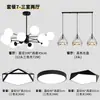 Araña de sala de estar de cobre puro, lámpara de comedor y dormitorio de cristal tipo frijol mágico estilo nórdico, iluminación LED de espectro completo simple molecular para decoración del hogar