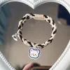 Pulseras Tejidas Originales de Oso de Dos Colores en Pareja, un Par para Novio, Popular entre Mejores Amigas, Diadema Pequeña de Goma, Estilo K