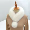 Bufanda de Invierno para Mujer, Cuello Cálido de Lana, Bufanda Gruesa de Pelo Sintético, Bufanda de Pelo Falso de Zorro, Bufanda de Alto Temperamento