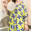2026 Nuevo Vestido Camisón de Verano Fino de Algodón y Seda para Mujer, Se Puede Usar Afuera, Estilo Coreano de Gama Alta de Longitud Media