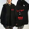 Bts Min Yoongi Figura Mascarada Hooligan Moletom com Zíper Cardigan Casual Solto Roupa Exterior