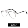 91365 Nuevos Gafas de Moda Europeas y Americanas Montura Completa Metal Hombres Negocios Montura de Gafas Anti Luz Azul Stock Listo Fábrica