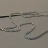 Colar Cintilante Nicho Luxo Leve Corrente de Prata Clavícula Estilo Frio Ins Acessórios Versáteis
