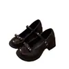 Novos Sapatos Estilo Laço para Combinar com Saias, Fofos Sapatos Plataforma Estilo Japonês para Mulheres, Sapatos Loafer de Couro Doce Estilo Britânico para Primavera