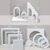 Cubos Geométricos de Espuma Branca Adereços para Tiro Fundo Guimei Papel de Fundo para Fotos Pequenos Enfeites para Fotografia