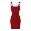 Vestido de Tirantes Delgado con Pliegues Estilizadores en la Cintura, Puramente Atractivo, Vestido Bodycon de Verano para Chicas Atrevidas, sin Espalda y con Abertura