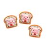 Comida de simulación brillante para hacer tú mismo, juego de dibujos animados de animales, pan tostado, crema, pegamento, funda para teléfono, accesorios de resina de belleza