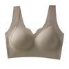 Sem costura pele quente anti-gravidade levantamento malha beleza costas roupa íntima feminina sem fio decote em V suporte macio respirável sutiã confortável