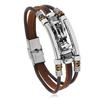 Pulsera de acero inoxidable con hebilla de cuero de vaca personalizada fabricantes al por mayor AliExpress Taobao venta caliente