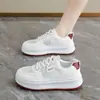 2026 Nuevos Zapatos de Verano para Mujer de Malla Transpirable Estilo Coreano Versátiles Tenis Blancos con Suela Gruesa Zapatos Deportivos Casuales de Malla para Mujer