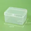 Filme de cartão caixa quadrada caixa plástica retangular transparente contas de arroz fio dental caixa de embalagem de produto pequeno material caixa de armazenamento de pulseira