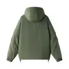 Chaqueta de Trabajo con Capucha de Plumas para Hombre Invierno Nuevo Estilo Exterior Cortavientos Chaqueta de Montañismo Ropa de Abrigo Cálida Holgada