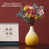 Espiga de Trigo Flor Seca Gipsofila Buquê Arranjo de Flores para Sala de Estar Vaso Pequeno de Cerâmica Estilo Ins Ornamento de Decoração para Gabinete de TV de Mesa