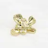 Botões de flor tridimensionais de metal de alta qualidade botões de flor para casaco feminino corta-vento florzinhas botões decorativos para casaco de vento perfumado atacado