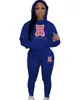 Novo conjunto de moletom com capuz casual de comércio exterior marca de moda conjunto de moletom estampado com cabeça de urso tamanho europeu moletom