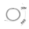 Pulseira Seis Lados Simples para Casal Transfronteiriça Pulseira de Aço Titânio Europeia e Americana Corrente Cubana Personalizada Pulseira Tendência Hip-hop