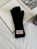Guantes Largos de Punto para Mujer de Corea del Sur, Invierno, Cortavientos, Cálidos, Cinco Dedos, Pantalla Táctil, Guantes de Ciclismo para Pareja