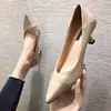 Tacones Altos de Punta Fina con Tacón Pequeño para Mujer Tacón Bajo de Doble Uso Piel Suave Suela Suave Zapatos Profesionales de Trabajo Negros Zapatos de Oficina Modernos