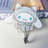 Sanrio Lindo Dibujo Animado Gancho para Puerta Ins Kuromi Perchero Ropa Baño Acrílico Dormitorio Sin Marcas Sin Taladro