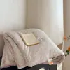 Colcha de punto estilo INS con diseño de nube de dibujos animados para primavera y otoño, colcha de invierno suave y cálida con borde enrollado, lavable a máquina, adecuada para uso en dormitorio