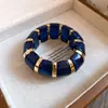 Pulsera Redonda de Punto Acrílico Transfronteriza Europea y Americana, Pulsera de Lujo Ligero a la Moda, Pulsera de Gama Alta Retro de Nicho