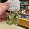 Novos Brincos Étnicos com Franjas de Zircônia Estilo Chinês para Mulheres, Brincos Longos Elegantes Vintage, Coleção de Brincos de Nicho de Luxo