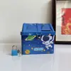 Cofrinho Criativo Infantil Armazenável e Recuperável, Design Cartoon Anti-Queda, Presente para Estudante com Cadeado, Cofrinho de Ferro de Grande Capacidade