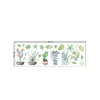 Pegatinas de personalidad extraíbles de planta verde de cactus fresco para sala de estar, dormitorio, sofá, fondo de pared MU80005