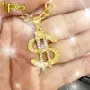 Collar Hip-Hop Audaz con Símbolo de Dólar y Diamantes, Venta Caliente Transfronteriza de Amazon, Collar Colgante de Moda para Hombre al por Mayor