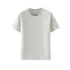 Talla grande Mujer Algodón Pesado Hombro Ancho Holgado Cuello Redondo Manga Corta Verano Hombres y Mujeres Sencillo para Ir al Trabajo Color Sólido Top
