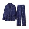 Pijamas de Hombre Primavera y Otoño 100% Algodón Manga Larga Traje Ropa de Casa Casual para Exterior Holgado Talla Extra Grande