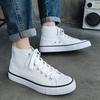 Nuevo Estilo de Verano Transfronterizo DIY Zapatos de Lona de Caña Alta para Pareja Zapatos de Hombre Sin Logotipo Zapatos de Tela Transpirables para Estudiante