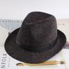 Sombrero de cuadros de gran tamaño para otoño e invierno, sombrero de jazz de cordero, sombrero para hombres de mediana edad y mayores, sombrero de abuelo, protector solar, cálido sombrero de invierno.