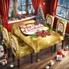 Amazon Temu Mantel de Campana de Navidad Más Vendido al por Mayor Mantel de Navidad Impermeable Juego de Fundas para Sillas Producción Personalizada