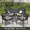 Juegos de sillas de ratán al por mayor para ocio interior y exterior, mesas y sillas de ratán tejidas para patio, juegos de mesa de centro para balcones al aire libre, mesas y sillas para uso doméstico