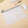 Bolsa de archivo transparente a4 bolsa de malla gran capacidad PVC impermeable bolsa con cremallera material para exámenes de estudiantes bolsa de almacenamiento al por mayor