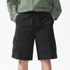 Pantalones cortos de trabajo estilo americano para hombre, pantalones casuales de verano finos y holgados de longitud media, pantalones cortos deportivos de seda helada de secado rápido