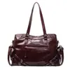 Bolsa de Moto Estilo Coreano Nicho Super Legal Bolsa Feminina 2026 Nova Tendência Bolsa Tote de Grande Capacidade Múltiplos Bolsos Ombro Único Transversal